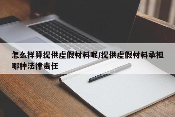 怎么样算提供虚假材料呢/提供虚假材料承担哪种法律责任